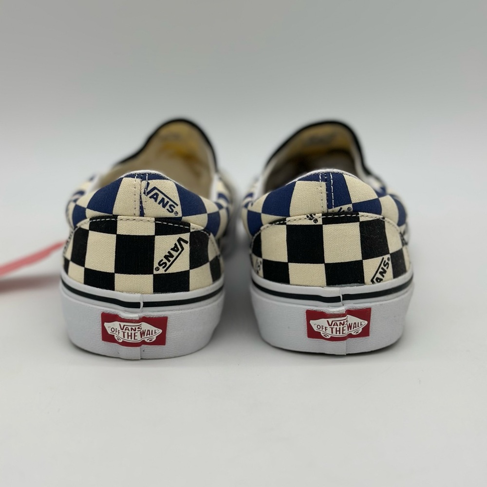 Vans Black and White Slip-On Checkerboard Sneakers - Picture 5 of 9